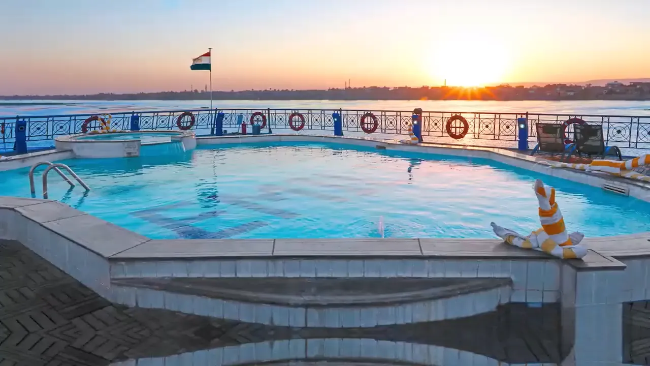 Sun deck of the MS Emilio Nile Cruise Nile cruise